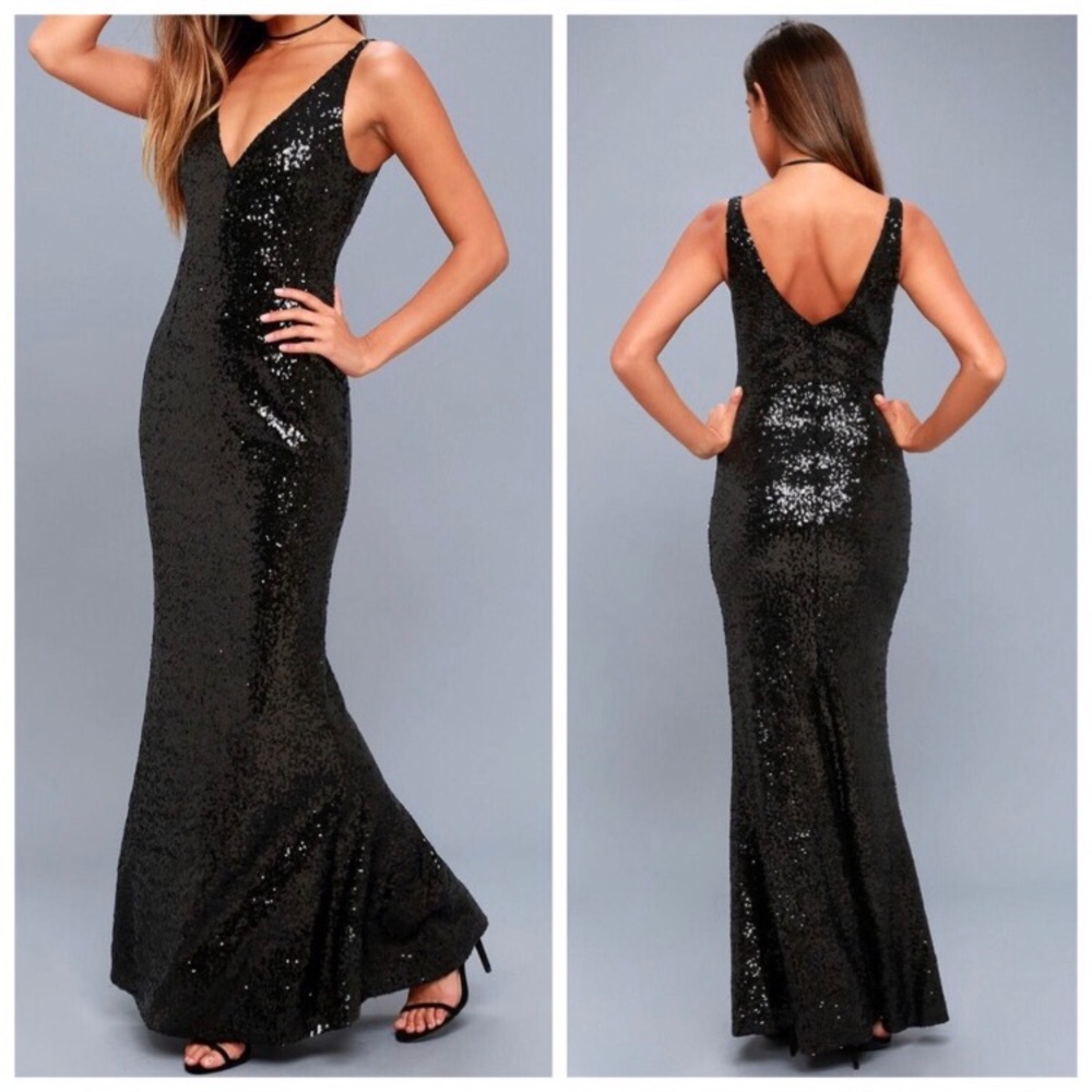 🎉HP✨LAST 1✨FLASH SALE!!!✨5⭐️NEW! CHIC BLACK SEQUINS DRESS